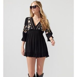 Francesca’s Lylah Embroidered Mini Dress